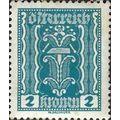 AUSTRIA, Hammer and tongs, blue 1922, 2kr