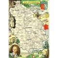 France HAUTE-MARNE Map Postcard (Blondell)