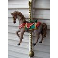 Christmas Ornament: Carousel Horse On Gold Pole