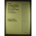 1964 Hilton Hotels Ad - If the registration desk at a Hilton Hotel tells you