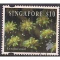 Singapore 1994 QE2 $10 Octopus Coral Marine lif...
