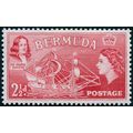 Bermuda 1953 2½d rose-red SG139 unused
