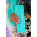 Green Full Rhinestone Straw Cup