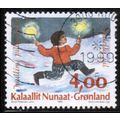 1995 Greenland Sc# 301 used - Christmas 4.00 kr