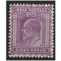 India 1903 SG133 8a Purple Mounted Mint . ..