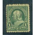 Used 279 1c Benjamin Franklin Barely Clears M04330