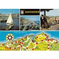 Santander Spanish Map Postcard