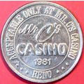 Mr C's. $1 Casino Token. Reno, NV. R68.
