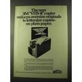1973 3M VHS-R Copier Ad - Reduces Oversize