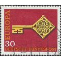 GERMANY, Europa, CEPT, Key, red 1968, 30pf, #4
