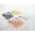Antique style gold , silver or rose gold filigr...