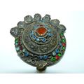 Antique 19C Low Silver Turkoman Turkeman Irregu...