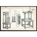 AIR PUMPS 1883 Hawksbee Smeaton VICTORIAN LITHO...