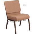 50x Caramel Tan 21'' Wide Church Chairs Copper ...