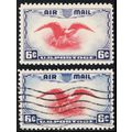 C23c, Mint VF NH 6¢ Ultramarine & Carmine - Wit...