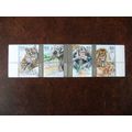 Israel 1992 Zoo Animals strip 4 mint stamps SG1...