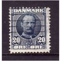 DENMARK 1907 20 ORE BLUE SG 124 FINE USED