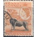KUT - 1954 - SG170 - 20c black/orange - Lion - ...
