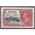 Bermuda 1935 SG94 1d Deep Blue & Scarlet Silver...