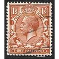 1912 -1913 King George V - 1½d reddish brown Us...