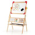 3-in-1 Wooden Art Easel for Kids with Drawing P...