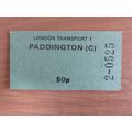 London Transport Paddington (C) 50p Ticket