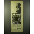 1965 STC Telecommunications Advertisement - STC Key Link in British economy