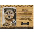 Morkie Engraved Wood Picture Frame Magnet