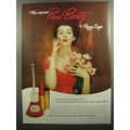 1952 Peggy Sage Proud Beauty Cosmetics Ad - Paris inspired Proud Beauty