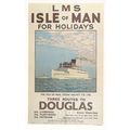 Isle Of Man LMS Ship Transport Holidays Douglas Poster Postcard