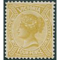 Victoria 1901 4d bistre-yellow SG390 unused