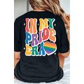 Black Pride Heart Cracking Graphic Detail Cotto...