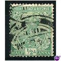India 1912 SG155 1/2a Light Green Fine Used