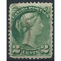 Canada 1872 SG77 2c Deep Green Fine Used....