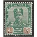 Johor 1896 SG44 5c Green & Brown Mounted Mint ..