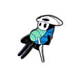 Bug Enamelled Blue Pin Badge Metal 3 cm x 2 cm ...