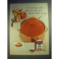 1960 Heinz Chili With Beef Soup Ad - Just Try
