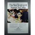 1991 Delta Airlines Ad - Walt Disney Mickey Minnie