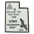 Classic Utah White Fridge Magnet
