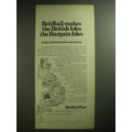 1974 BritRail Pass Ad - BritRail makes the British Isles the Bargain Isles