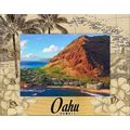 Oahu Hawaii Laser Engraved Wood Picture Frame L...