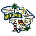 South Carolina Jumbo State Map Fridge Magnet