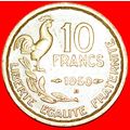 COCK (1950-1959): FRANCE ★ 10 FRANCS 1950B SCAR...