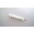 Small silver metal leaf alligator hair clip for...