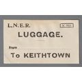 LONDON & NORTH EASTERN RAILWAY LUGGAGE LABEL - ...