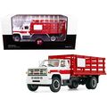 GMC 6500 Stake Truck White and Red 1/34 Diecast...