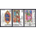España. 1983. Mi # 2607 /09. Artistic stained g...
