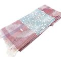Ladies Scarf Leaf Design on a Pink Background w...