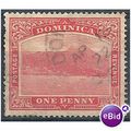 Dominica 1921 SG63 1d Carmine.Fine Used.