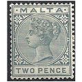 Malta 1885 SG23 2d Grey Mounted Mint ..